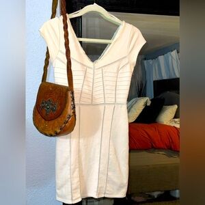 Free people cream stretch dress